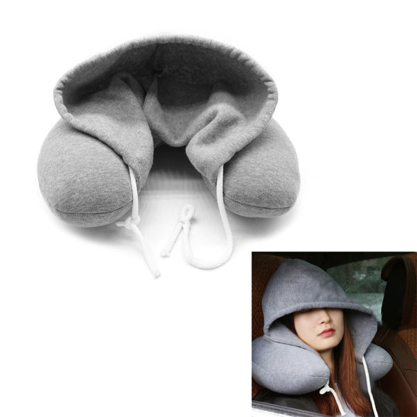 Soft Hooded Neck U-pillow